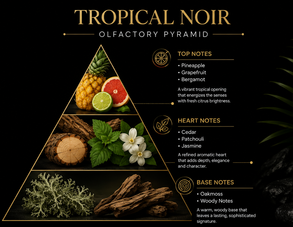 Tropical Noir Olfoctory Pyramid