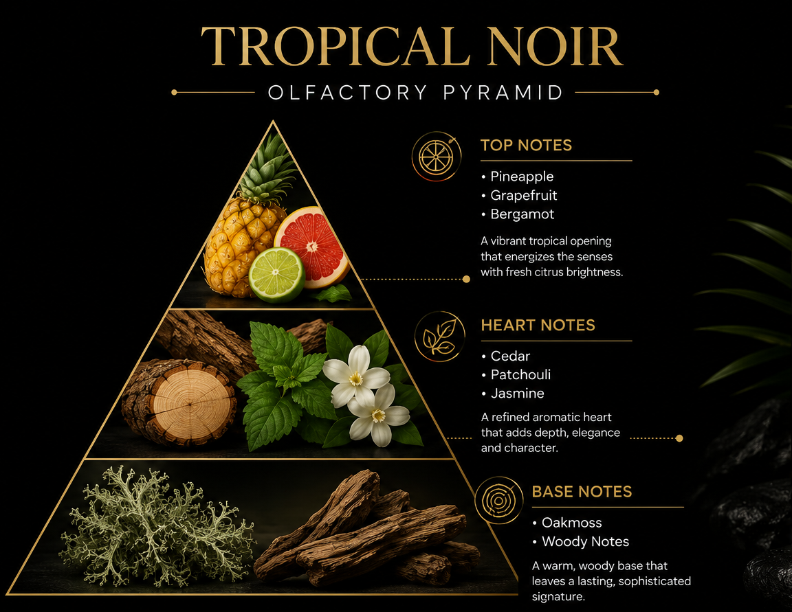 Tropical Noir Olfoctory Pyramid